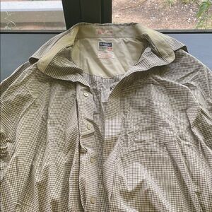 L.L. Bean Men's Beige Checkered Shirt